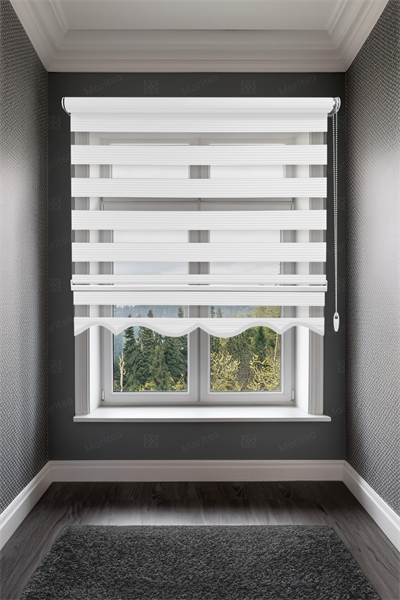 Dar Plise Beyaz Zebra Stor Perde