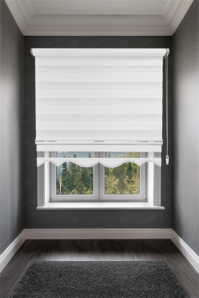 Dar Plise Beyaz Zebra Stor Perde