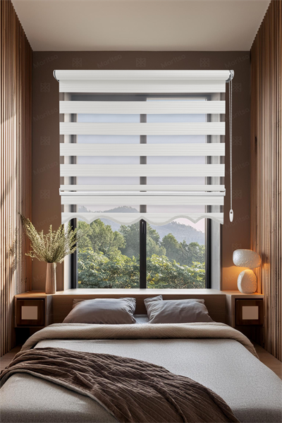 Dar Plise Ekru Zebra Stor Perde