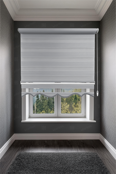 Dar Plise Gri Zebra Stor Perde