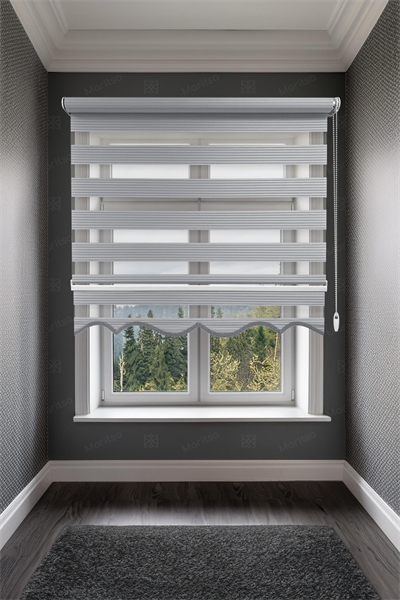 Dar Plise Gri Zebra Stor Perde