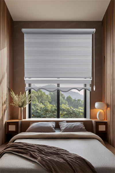 Dar Plise Gri Zebra Stor Perde