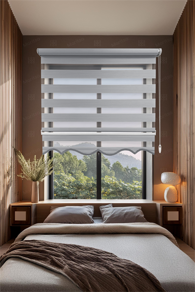 Dar Plise Gri Zebra Stor Perde