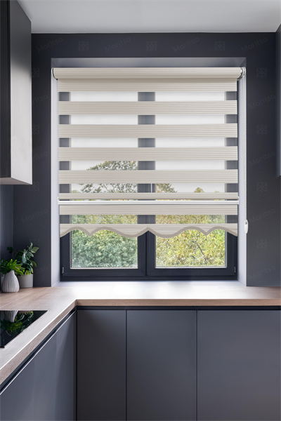 Dar Plise Krem Zebra Stor Perde