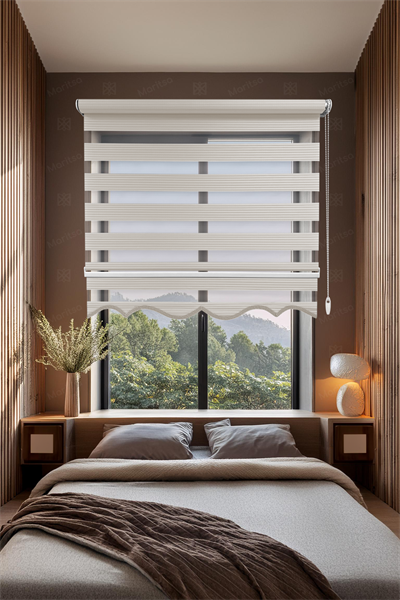 Dar Plise Krem Zebra Stor Perde