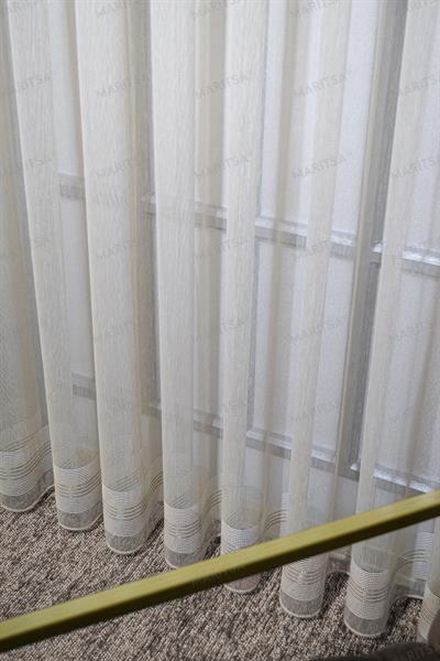 Filibe Serisi Zeren Desen Vizon-Ekru Tül Perde