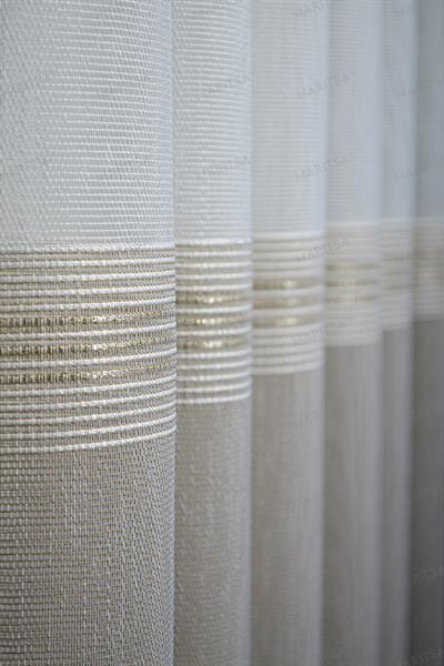 Filibe Serisi Zeren Desen Vizon-Ekru Tül Perde