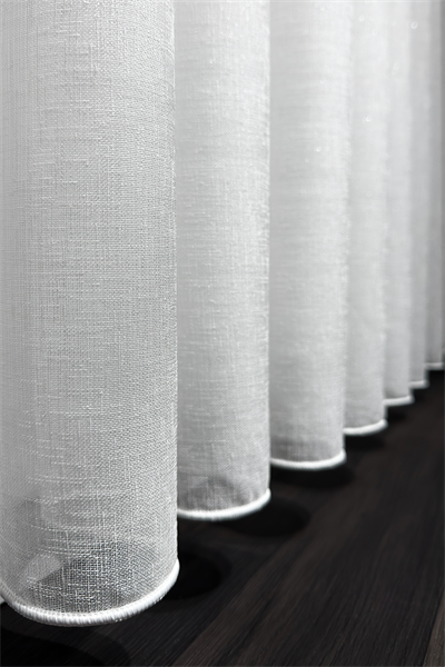 Foldet Keten Serisi Efektli Parlak Tül Perde
