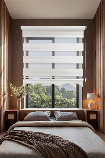 Geniş Plise Ekru Zebra Stor Perde