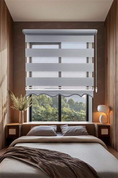 Geniş Plise Gri Zebra Stor Perde