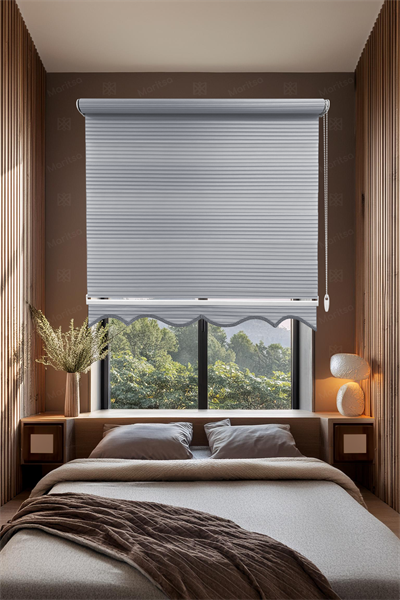 Geniş Plise Gri Zebra Stor Perde