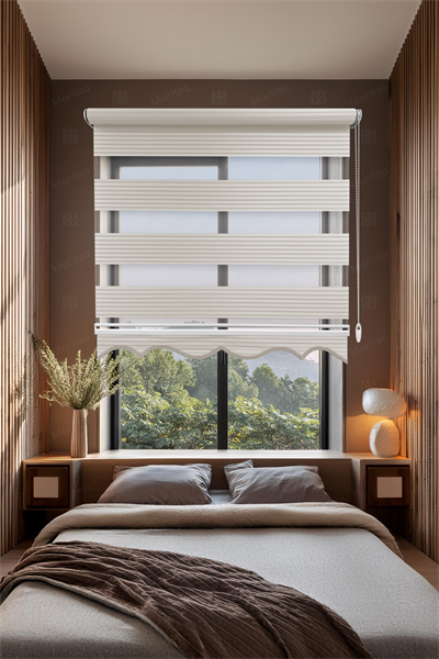 Geniş Plise Krem Zebra Stor Perde