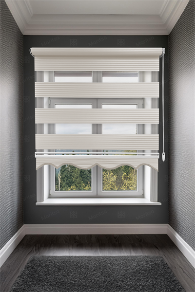 Geniş Plise Krem Zebra Stor Perde