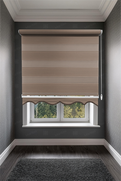 Geniş Plise Sütlü Kahve Zebra Stor Perde