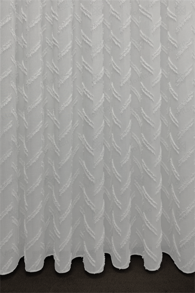 İskandinav Serisi Bohem Bella Desen Keten Zemine Pamuk İşleme Ekru Tül Perde