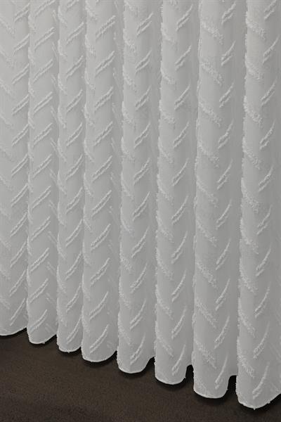 İskandinav Serisi Bohem Bera Desen Keten Zemine Pamuk İşleme Ekru Tül Perde