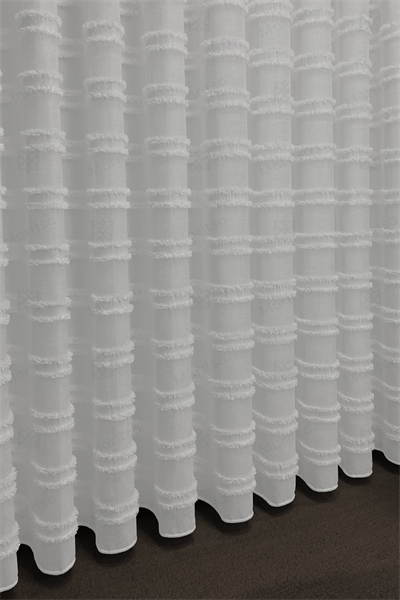 İskandinav Serisi Bohem Lydia Desen Keten Zemine Pamuk İşleme Ekru Tül Perde