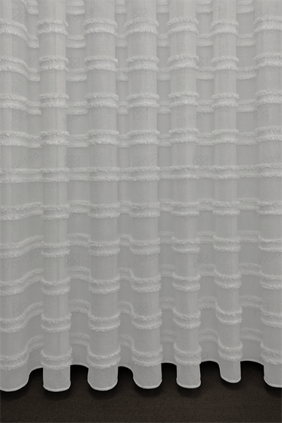 İskandinav Serisi Bohem Lydia Desen Keten Zemine Pamuk İşleme Ekru Tül Perde