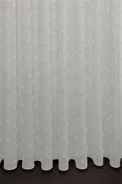 İskandinav Serisi Bohem Ponpon Desen Keten Zemine Pamuk İşleme Ekru Tül Perde