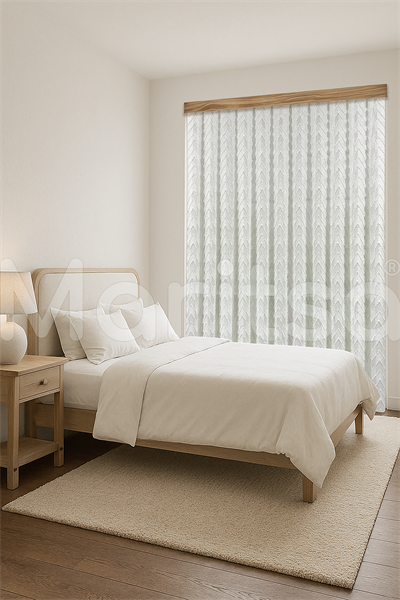 İskandinav Serisi Bohem Viva Desen Keten Zemine Pamuk İşleme Ekru Tül Perde