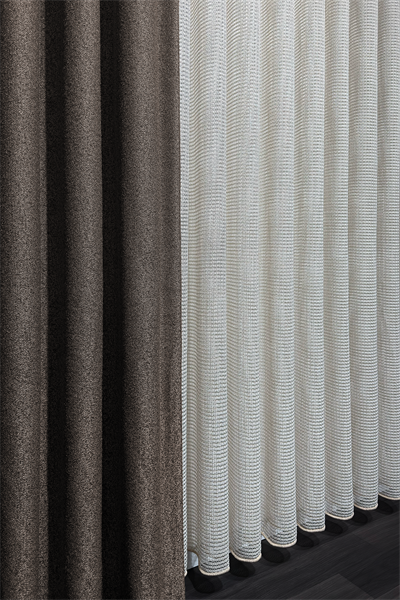 Japandi Serisi Hasır Örme Yüksek Gramajlı Tül Perde