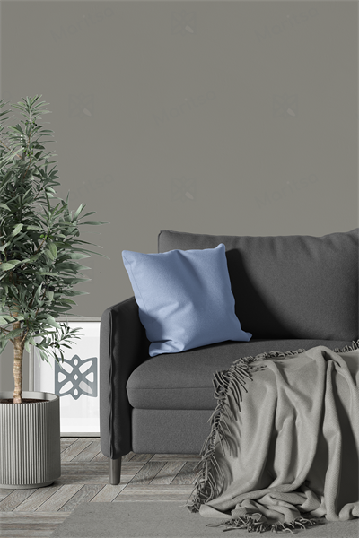 Kadife Dokulu Serisi Açık Mavi Kırlent Kılıfı