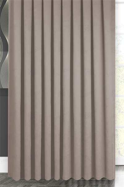 Kadife Dokulu Serisi Bej Fon Perde