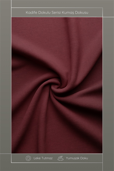 Kadife Dokulu Serisi Bordo Kırlent Kılıfı