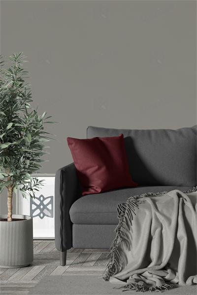 Kadife Dokulu Serisi Bordo Kırlent Kılıfı