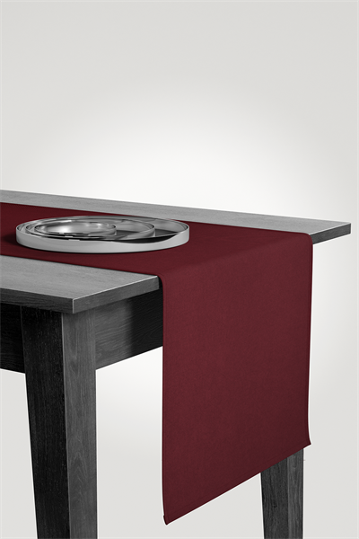 Kadife Dokulu Serisi Bordo Runner