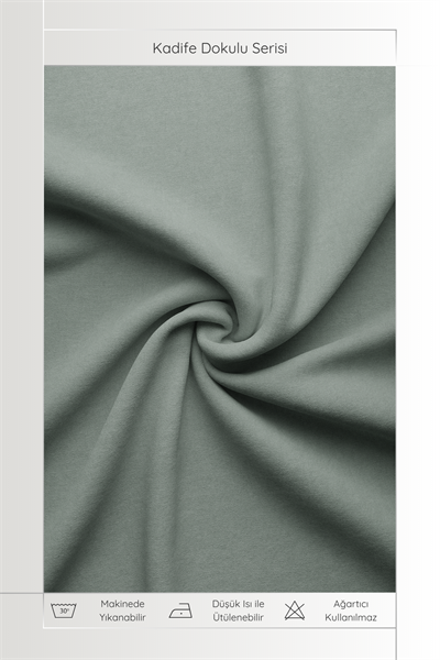 Kadife Dokulu Serisi Çağla Yeşili Fon Perde