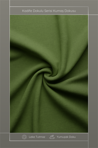 Kadife Dokulu Serisi Çimen Yeşili Kırlent Kılıfı