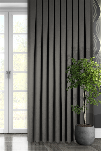 Kadife Dokulu Serisi Fon Perde