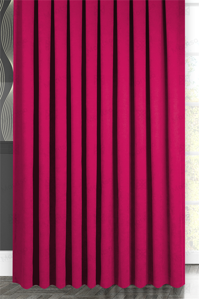 Kadife Dokulu Serisi Fuşya Fon Perde