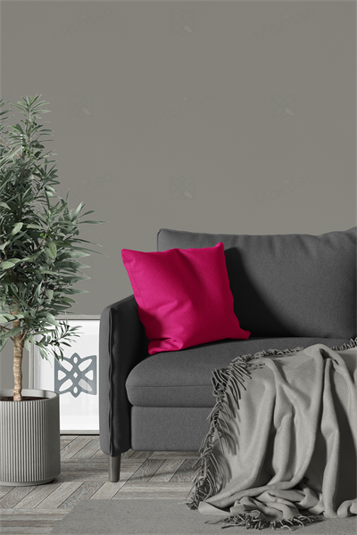 Kadife Dokulu Serisi Fuşya Kırlent Kılıfı