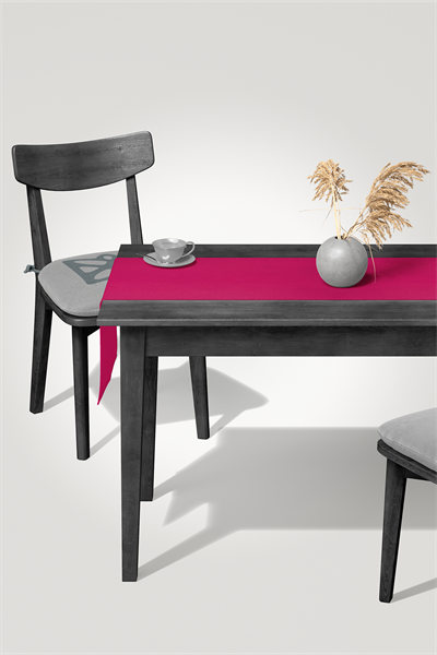 Kadife Dokulu Serisi Fuşya Runner