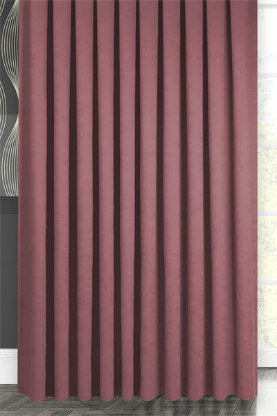 Kadife Dokulu Serisi Gül Kurusu Fon Perde