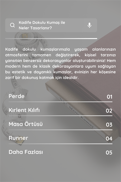 Kadife Dokulu Serisi Gül Kurusu Kumaş