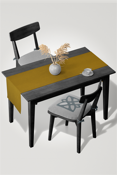 Kadife Dokulu Serisi Hardal Runner