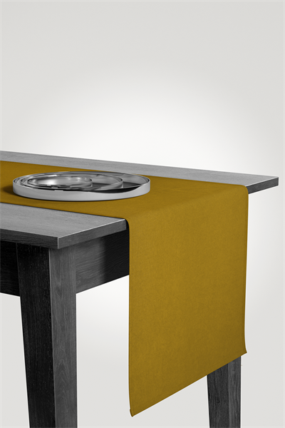 Kadife Dokulu Serisi Hardal Runner