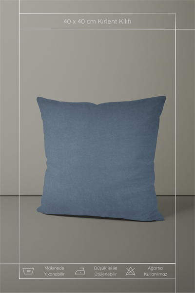 Kadife Dokulu Serisi İndigo Kırlent Kılıfı