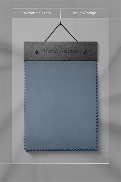Kadife Dokulu Serisi İndigo Kumaş
