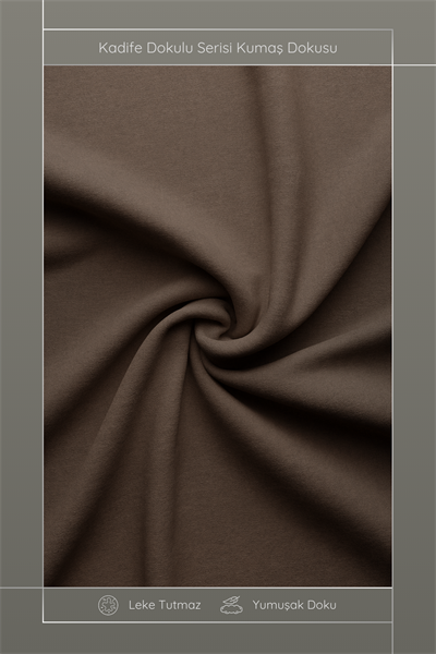 Kadife Dokulu Serisi Kahve Kırlent Kılıfı
