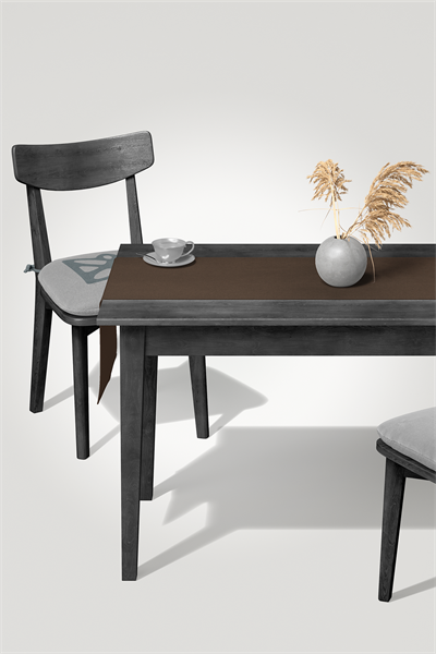 Kadife Dokulu Serisi Kahve Runner