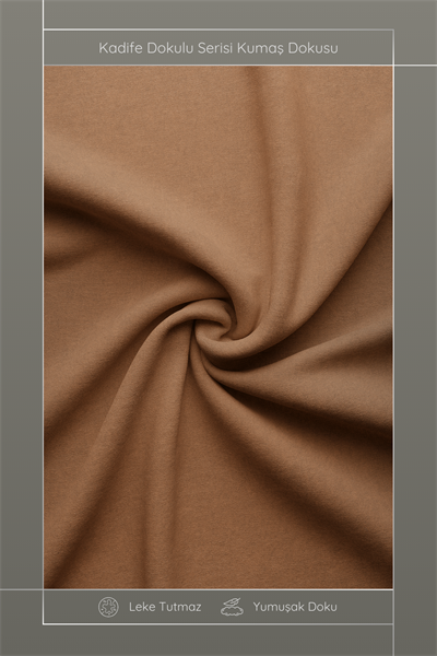 Kadife Dokulu Serisi Kakao Kırlent Kılıfı
