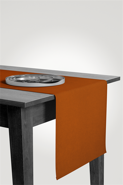 Kadife Dokulu Serisi Kiremit Runner