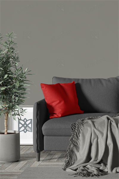 Kadife Dokulu Serisi Kırmızı Kırlent Kılıfı