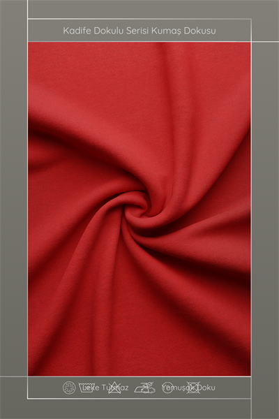 Kadife Dokulu Serisi Kırmızı Kırlent Kılıfı