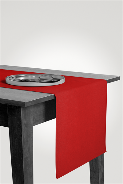 Kadife Dokulu Serisi Kırmızı Runner