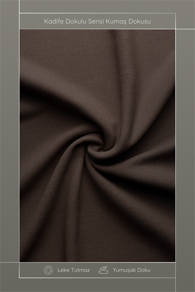 Kadife Dokulu Serisi Koyu Kahve Kırlent Kılıfı